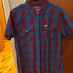 DIXXON Red and Blue Plaid Bamboo shirt